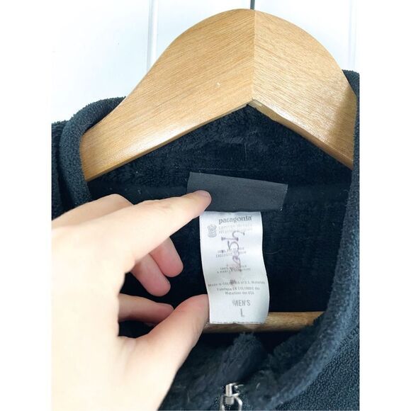 Patagonia Regulator R2 Jacket Polartec Fleece Zip Up Black Men’s L Vintage - Picture 4 of 12